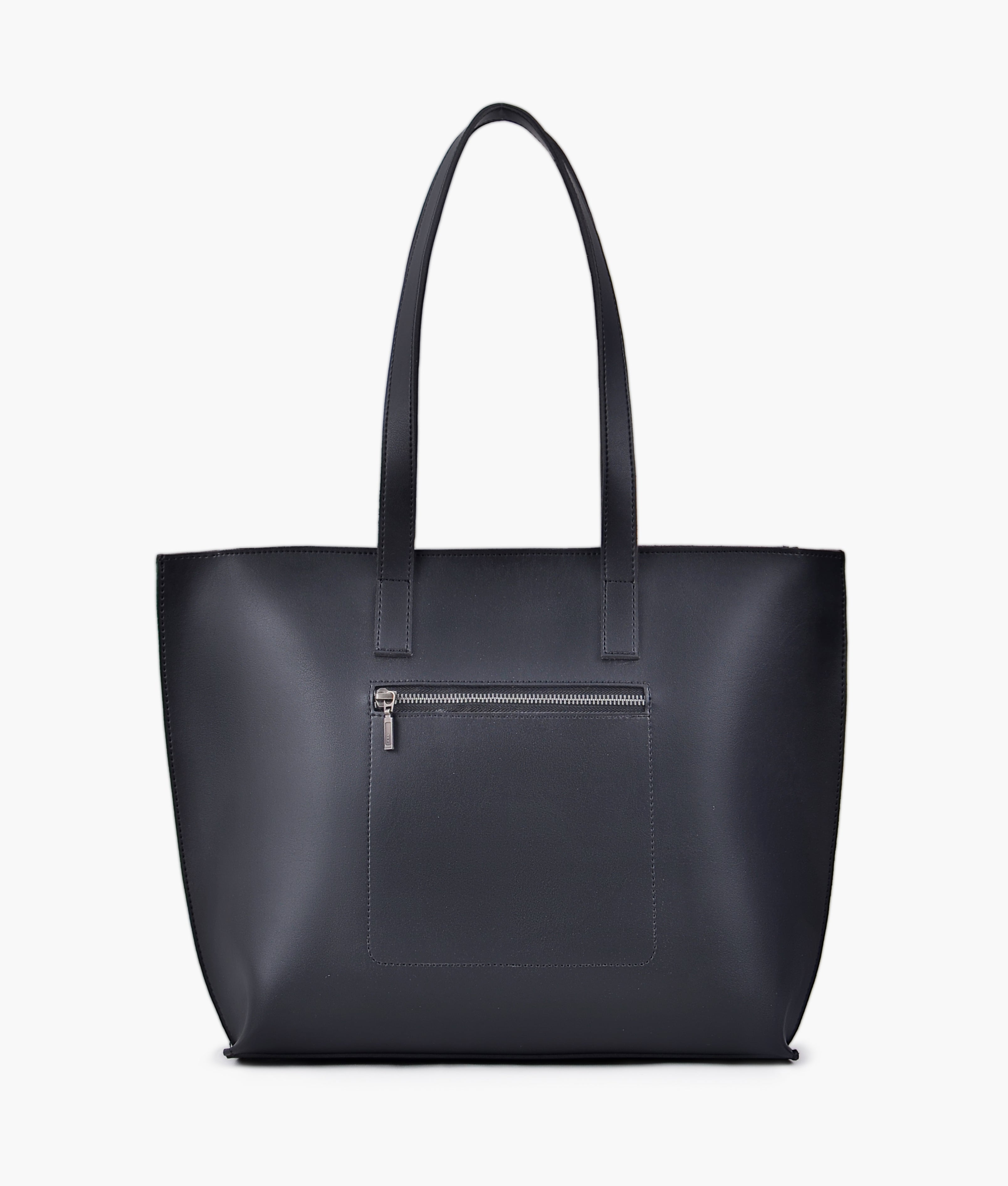Black long handle Tote Bags