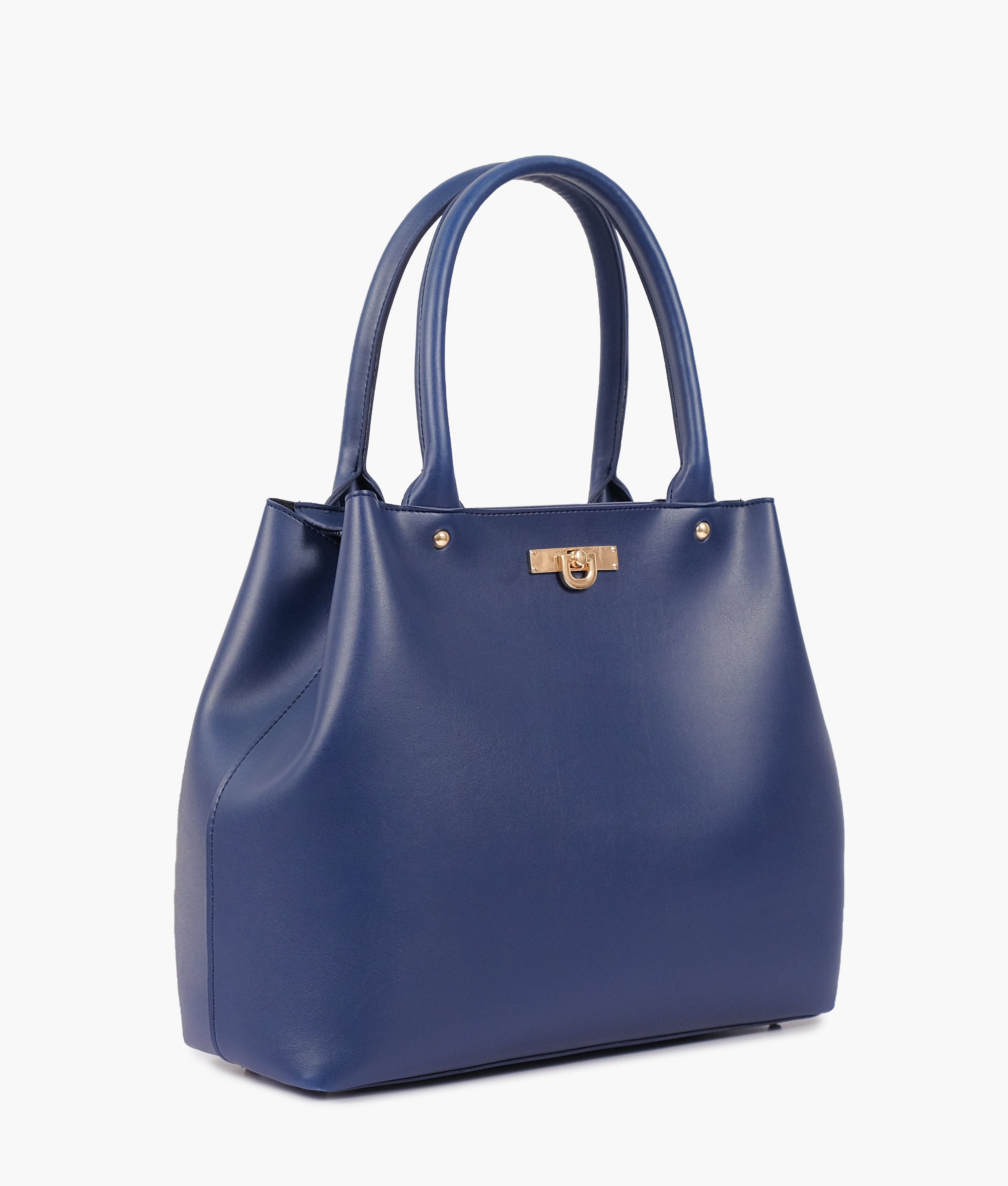 Blue zipper Tote Bags